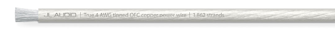 JL Audio JLXD-CPW4-100: 100 FT 4 AWG Clear Tinned Jacket Power Wire Spool