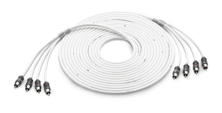 JL Audio JLXMD-WHTAIC4-25: 25 FT 4-Channel Twisted-Pair Marine RCA Cable