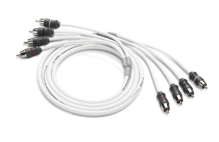 JL Audio JLXMD-WHTAIC4-6: 6 FT 4-Channel Twisted-Pair Marine RCA Cable