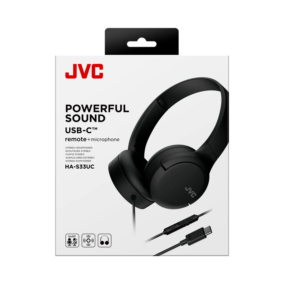 JVC HA-S33UC-B: USB-C Wired Headphones
