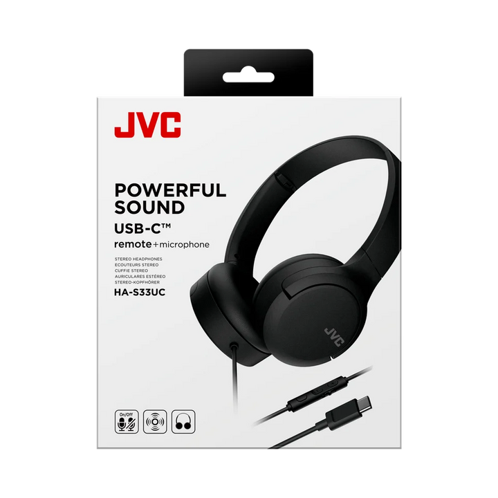 JVC HA-S33UC-B: USB-C Wired Headphones