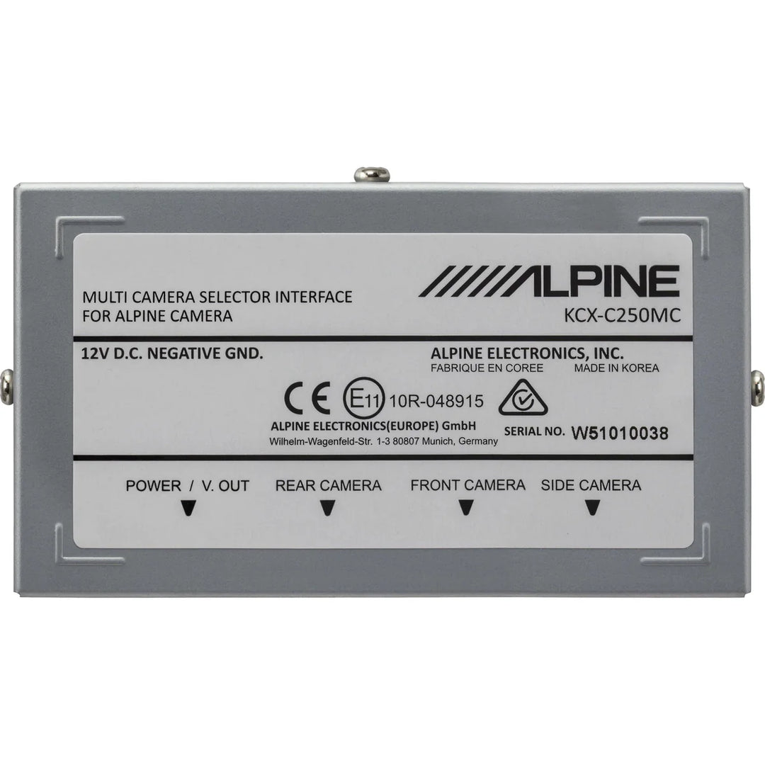 Alpine KCX-C250MC: Multi-Camera Selector Interface