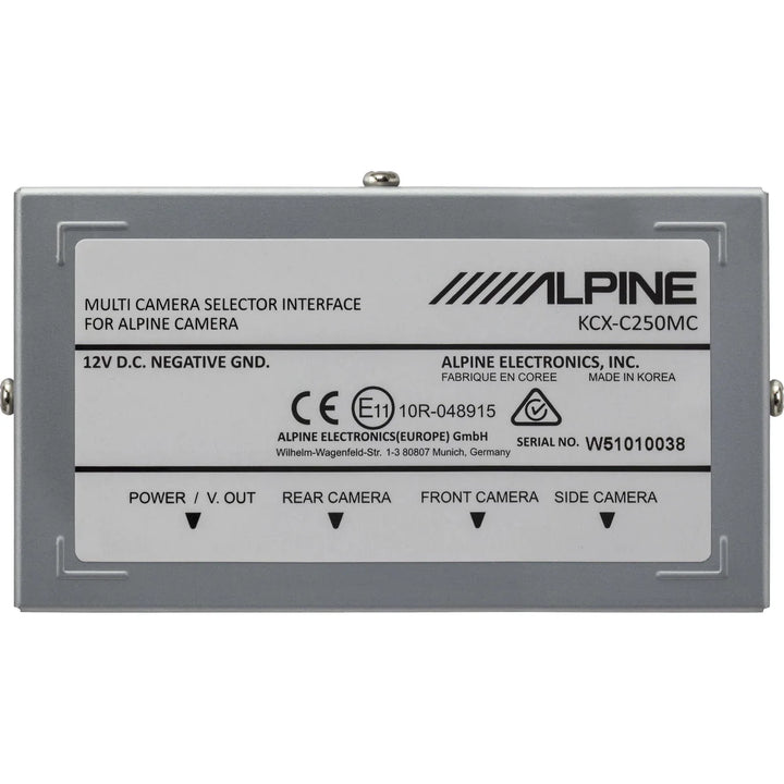 Alpine KCX-C250MC: Multi-Camera Selector Interface