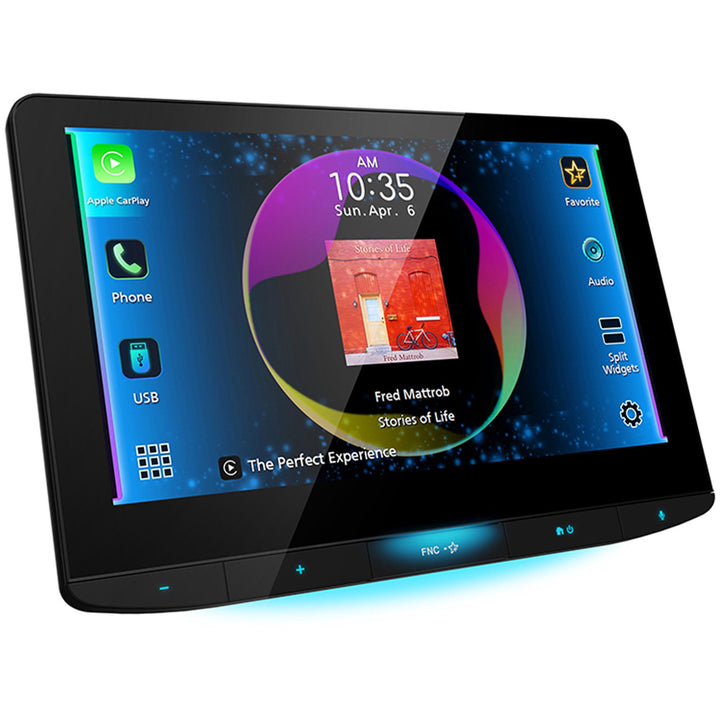 JVC KW-Z1001W: 10.1" Single-Din Floating Touchscreen Digital Media Receiver