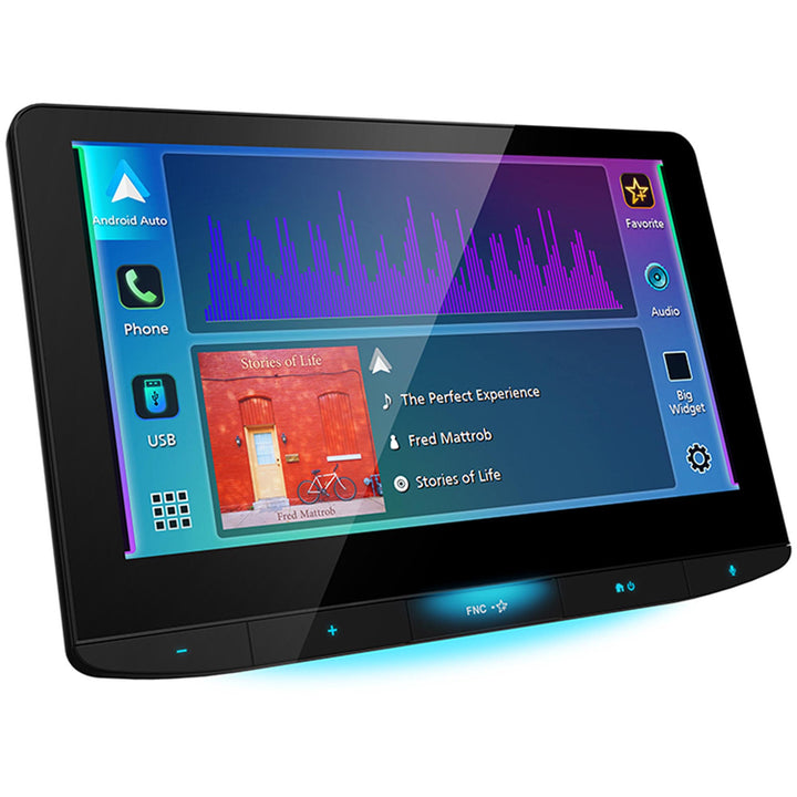 JVC KW-Z1001W: 10.1" Single-Din Floating Touchscreen Digital Media Receiver