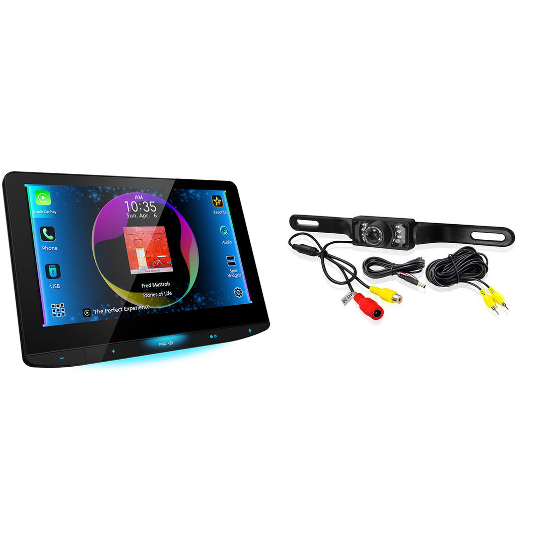 JVC KW-Z1001W: 10.1" Single-Din Floating Touchscreen Digital Media Receiver