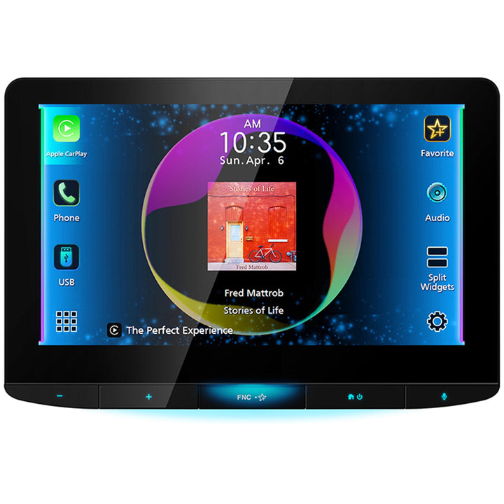 JVC KW-Z1001W: 10.1" Single-Din Floating Touchscreen Digital Media Receiver