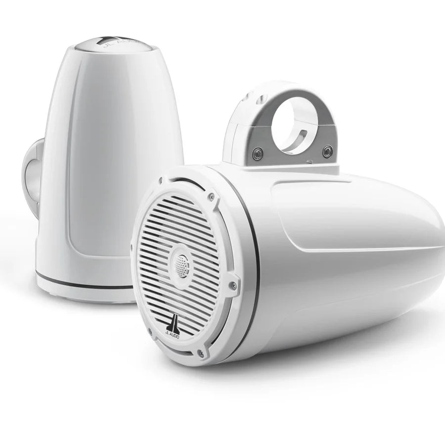 JL Audio JLM3770ETXV3GWCGW: 7.7" M3-Series Gloss White Classic Marine Enclosed Coaxial Tower Speaker System