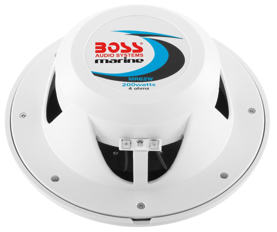 Boss Audio MR62W: 6.5" 200 W 2-Way White Coaxial Marine Speaker