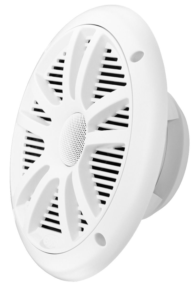 Boss Audio MR6W: 6.5" 180 W Dual Cone White Marine Speaker