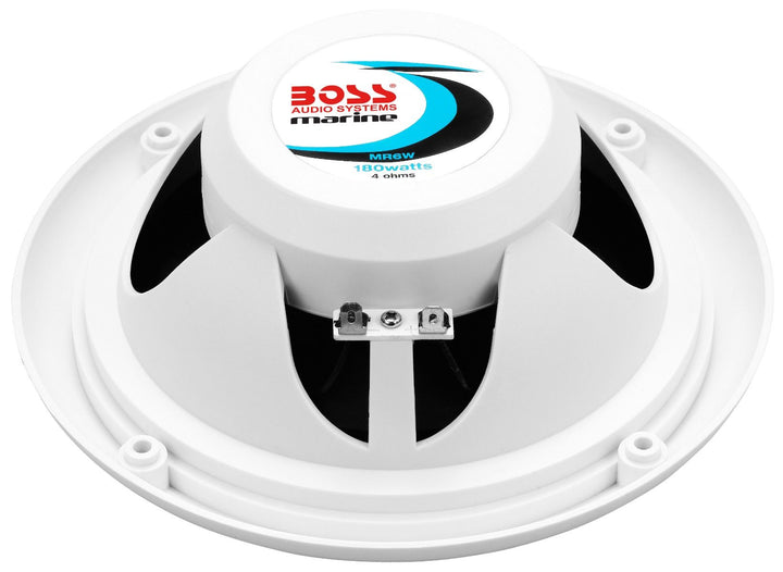 Boss Audio MR6W: 6.5" 180 W Dual Cone White Marine Speaker