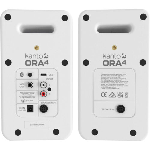 Kanto ORA4MW: White Powered Reference Speakers