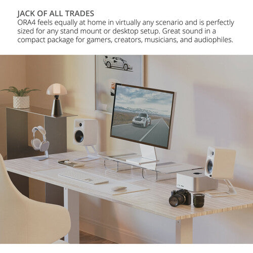 Kanto ORA4MW: White Powered Reference Speakers