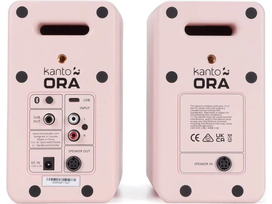 Kanto ORAMP: Matte Pink Powered Desktop Stereo Speakers