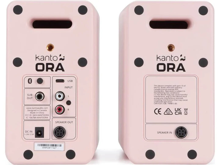 Kanto ORAMP: Matte Pink Powered Desktop Stereo Speakers