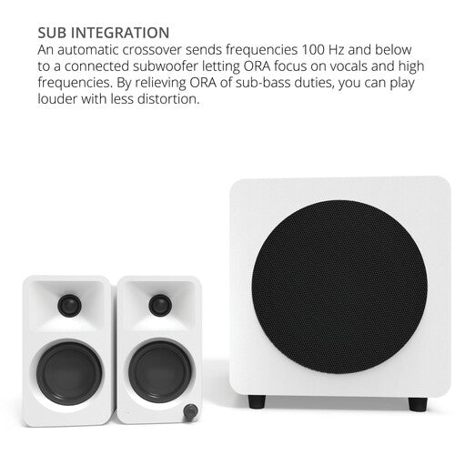Kanto ORAMW: White Powered Desktop Stereo Speakers