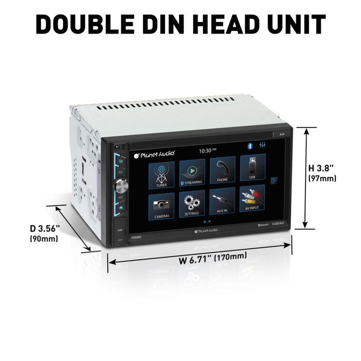 Planet Audio P695MBRC: 6.5" Double-Din Mechless Receiver