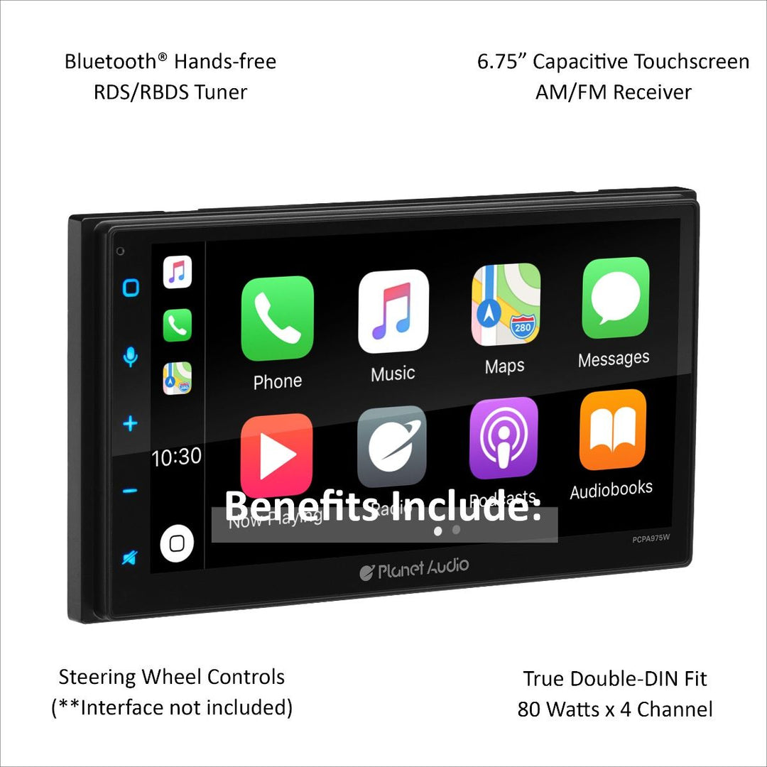 Planet Audio PLPCPA975W: 6.8" Double-Din Wireless Mechless Receiver