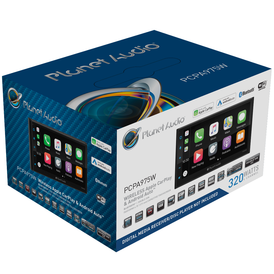 Planet Audio PLPCPA975W: 6.8" Double-Din Wireless Mechless Receiver