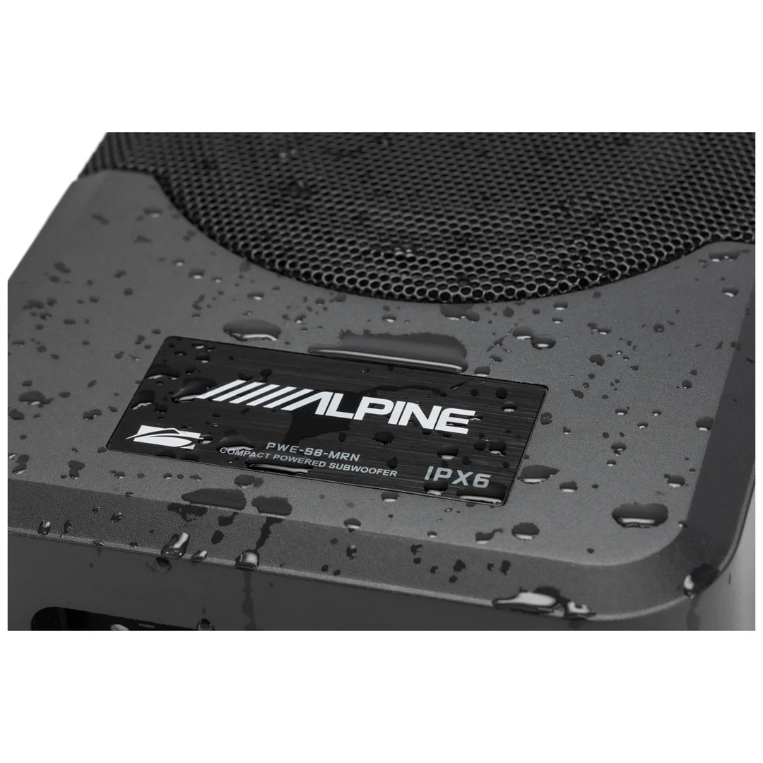 Alpine PWE-S8-MRN: 8" Powered Marine Subwoofer Enclosure