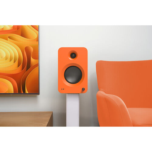 Kanto RENMO: Orange Powered Bookshelf Speakers