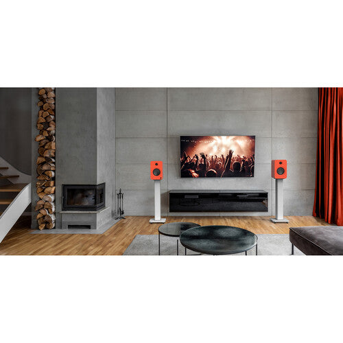 Kanto RENMO: Orange Powered Bookshelf Speakers