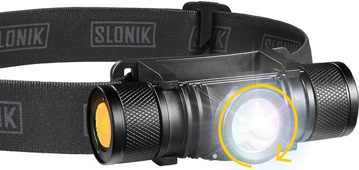 Slonik S10: 500 Lumens LED Rechargeable Headlamp