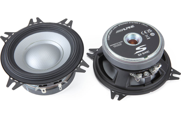 Alpine S2-S40C: 4" S-Series 45 W RMS Next-Generation 2-Way Component Speaker Set