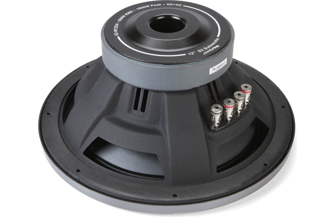 Alpine S2-W12D4: 12" S-Series 600 W RMS Dual 4-Ohms Subwoofer