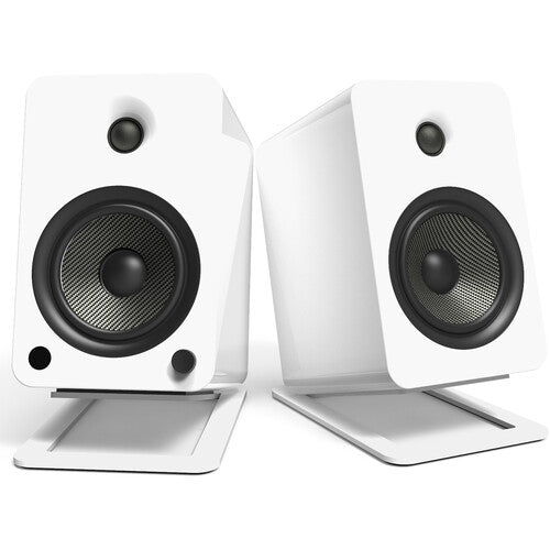 Kanto S6W: White S-Series Tilted Desktop Speaker Stand