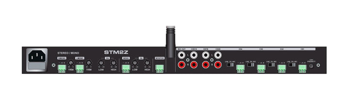 Quest Commercial STM2Z: 2-Zones Rack Mount Strip Mixer