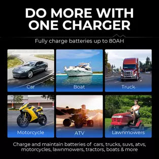 Topdon T1200: 6 / 12 V Tornado Smart Battery Charger / Maintainer / Desulfator