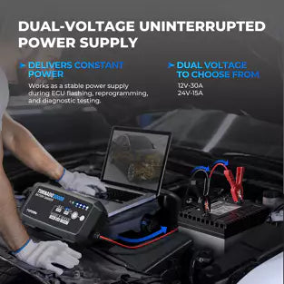 Topdon T30000: 6 / 12 / 24 V Tornado Smart Battery Charger / Power Supply