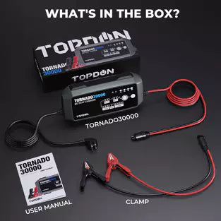 Topdon T30000: 6 / 12 / 24 V Tornado Smart Battery Charger / Power Supply