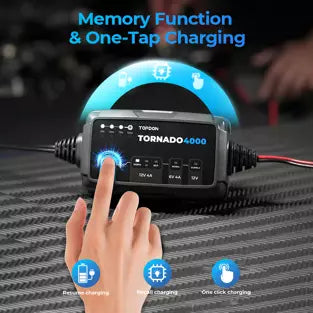 Topdon T4000C: 6 / 12 V Tornado Smart Battery Charger