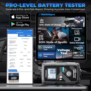 Topdon TB6000PRO: 6 / 12 V Smart Battery Charger / Tester