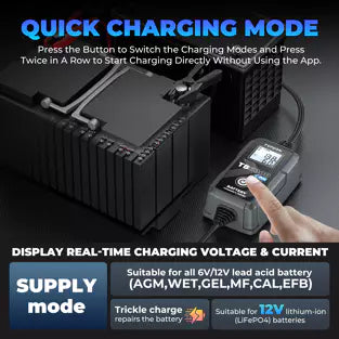 Topdon TB6000PRO: 6 / 12 V Smart Battery Charger / Tester