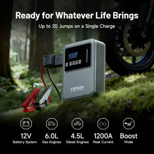 Topdon V1200AIR: 1200 A Jump Starter / Tire Inflator