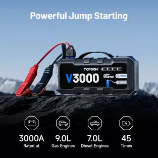 Topdon V3000: 3000 A Jump Starter / Booster / Power Bank