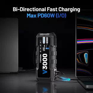 Topdon V3000: 3000 A Jump Starter / Booster / Power Bank
