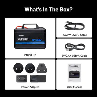 Topdon V4000HD: 4000 A 12 / 24 V Heavy Duty Jump Starter
