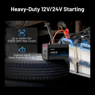 Topdon V4000HD: 4000 A 12 / 24 V Heavy Duty Jump Starter
