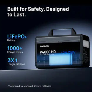 Topdon V4000HD: 4000 A 12 / 24 V Heavy Duty Jump Starter