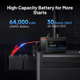 Topdon V4000HD: 4000 A 12 / 24 V Heavy Duty Jump Starter