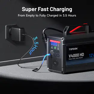Topdon V4000HD: 4000 A 12 / 24 V Heavy Duty Jump Starter