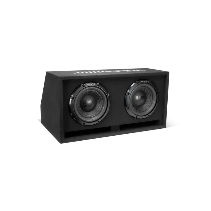 Alpine W-DB10V: 10" Dual Vented Pre-Loaded Wedge Subwoofer Enclosure