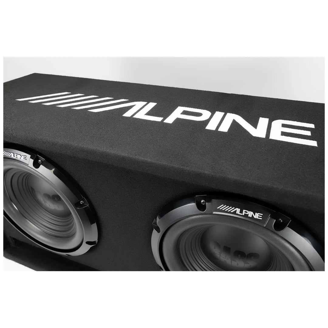 Alpine W-DB12V: 12" Dual Vented Pre-Loaded Wedge Subwoofer Enclosure