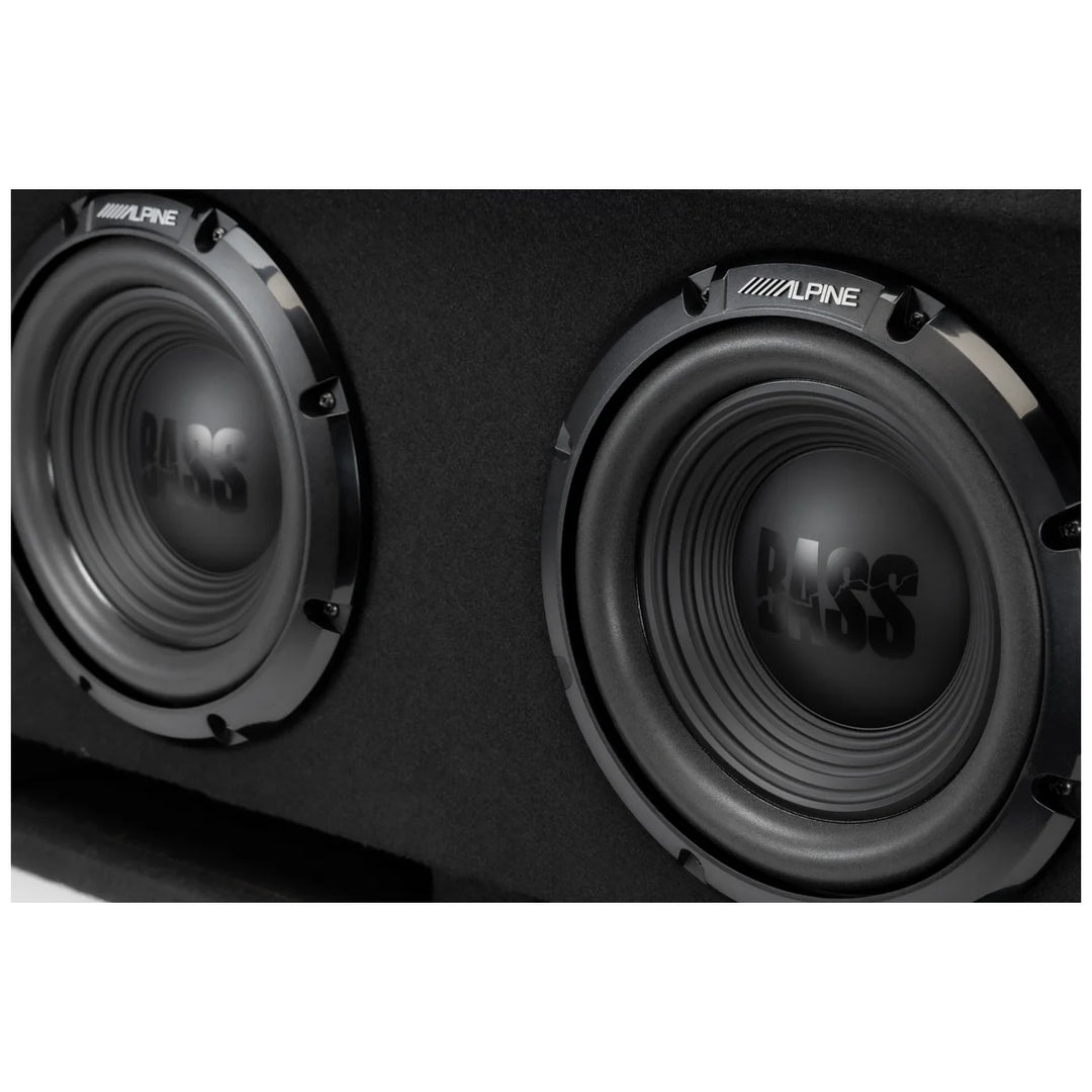 Alpine W-DB12V: 12" Dual Vented Pre-Loaded Wedge Subwoofer Enclosure