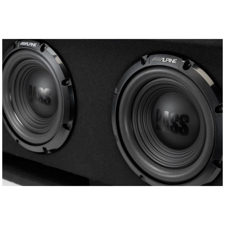 Alpine W-DB12V: 12" Dual Vented Pre-Loaded Wedge Subwoofer Enclosure