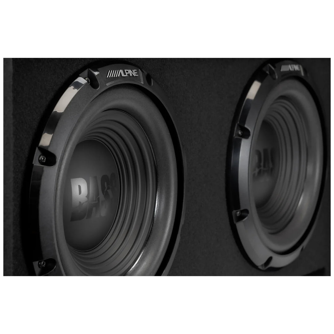 Alpine W-DB12V: 12" Dual Vented Pre-Loaded Wedge Subwoofer Enclosure